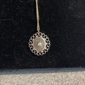 Anthropologie Heart Circle Charm Necklace.NWT